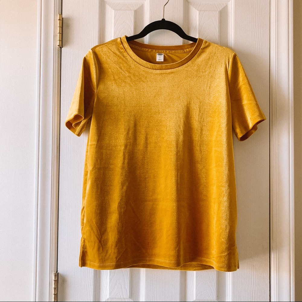 Old Navy Gold Velvet Top